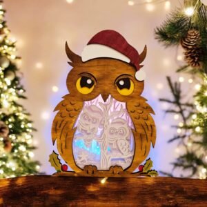 Christmas Owl Lantern