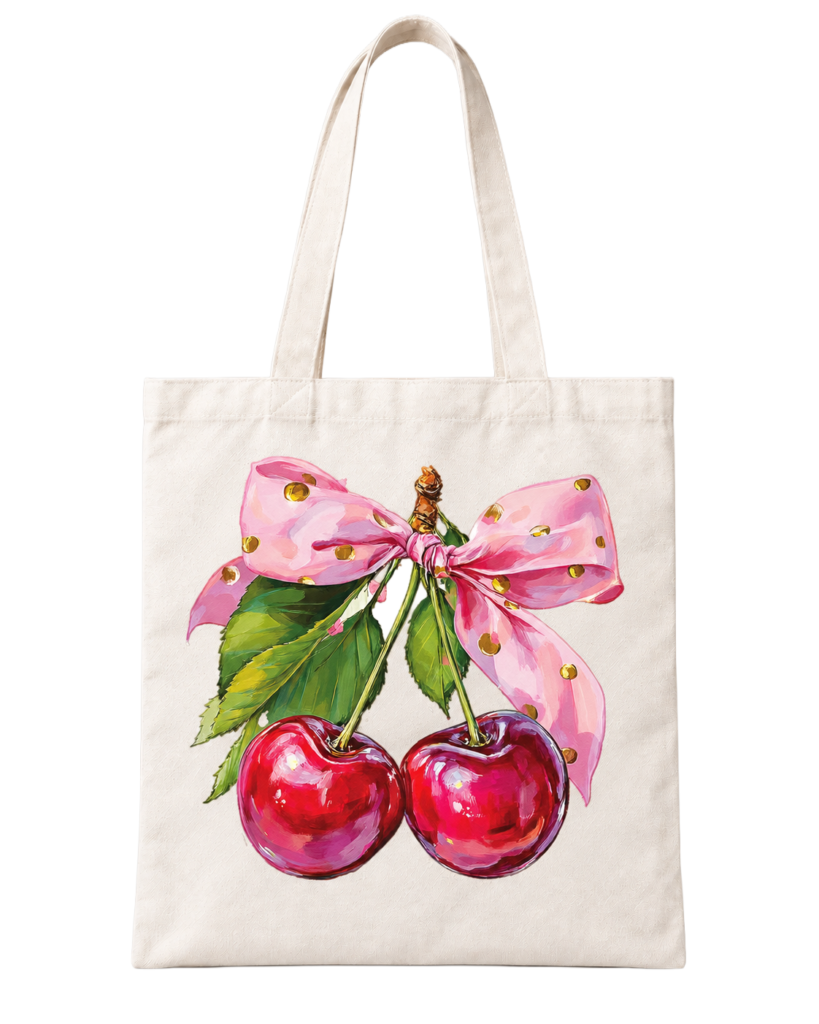 Cherries Pink Bow