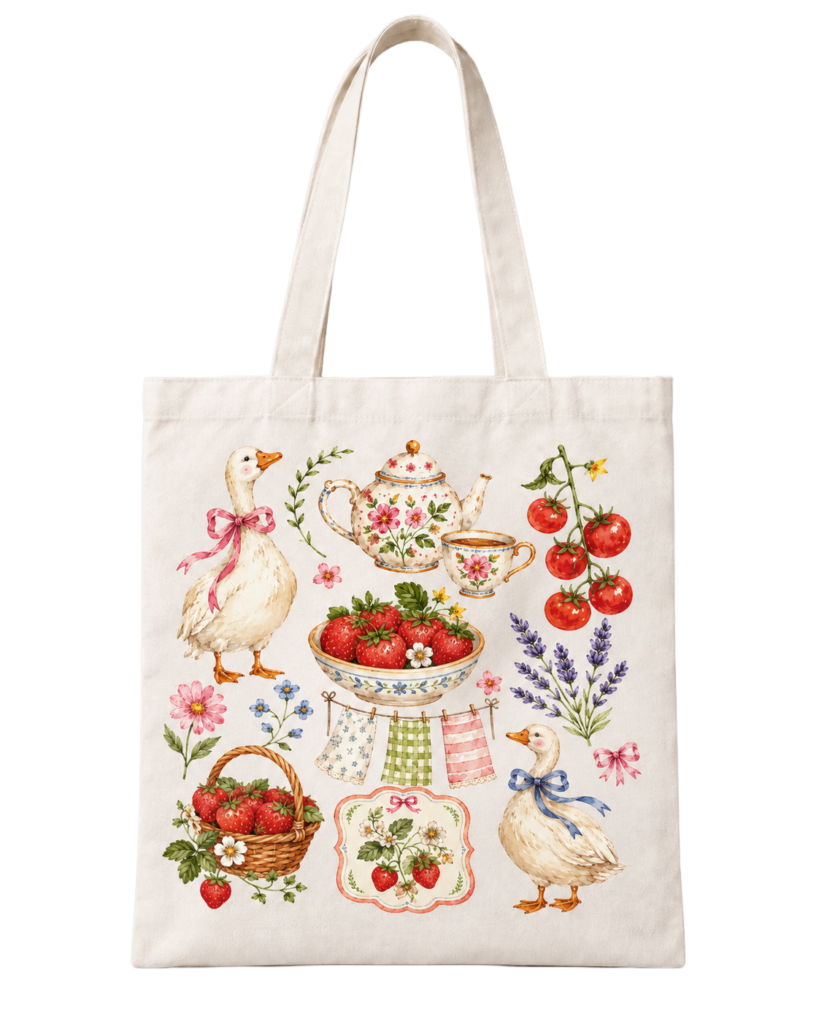 Goose and Strawberries