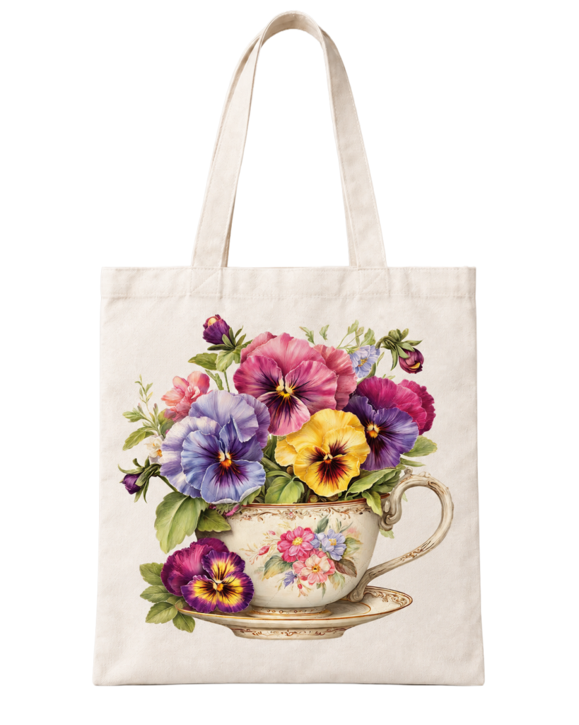 Pansies Teacup